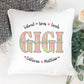 Personalized Blessed Mom Grandma Nana Gigi Name Pillow