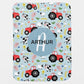 Personalized Minky Swaddle Blanket Farm Car
