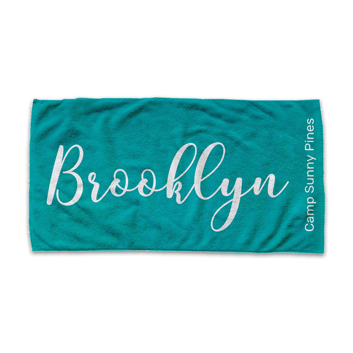Personalized Beach Towel Simple Color With Quote