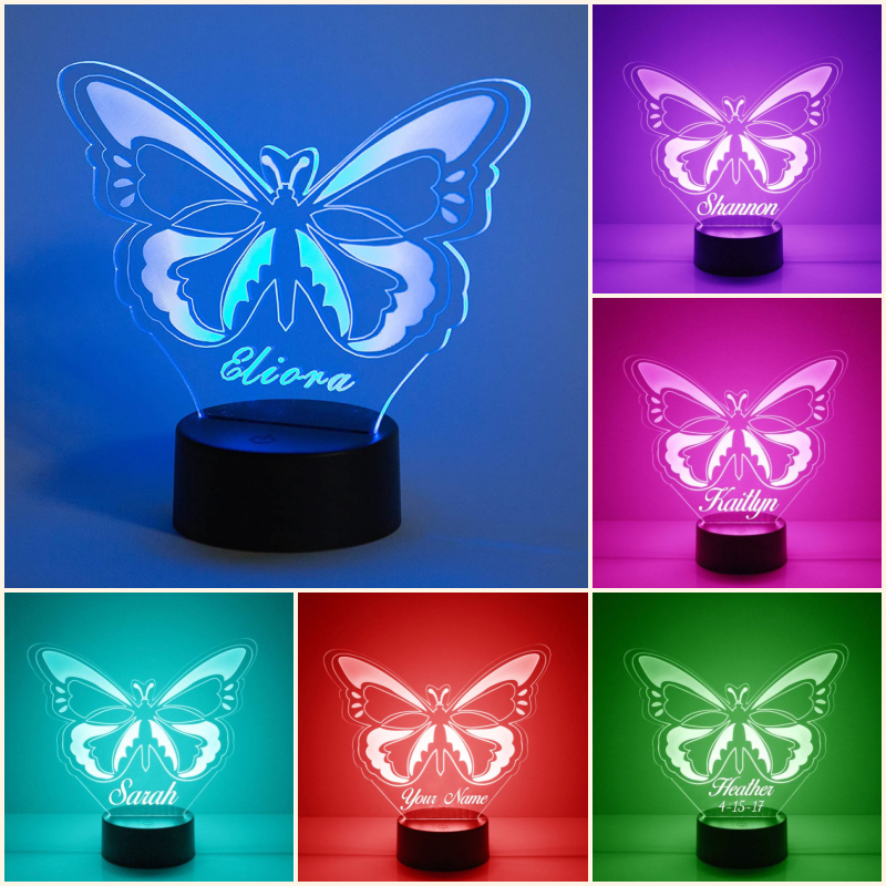 Personalized Color Changing Butterfly Night Lights 12