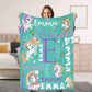 Custom Unicorn Name Blankets With Initial