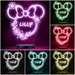Personalised Minnie Mouse Colour Change Light LED Bedroom Night Light Boys Girls