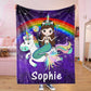 Personalized Magical Unicorn Fleece Blanket 04