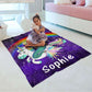 Personalized Magical Unicorn Fleece Blanket 04