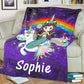 Personalized Magical Unicorn Fleece Blanket 04