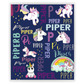 Custom Multi Unicorns Name Blankets With Initial