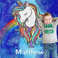 Personalized Magical Unicorn Fleece Blanket 02