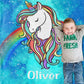 Personalized Magical Unicorn Fleece Blanket 02