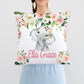 Personalized Baby Floral Pink Elephant Throw Pillow