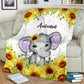 Personalized Minky Blanket Blanket With Name Elephant