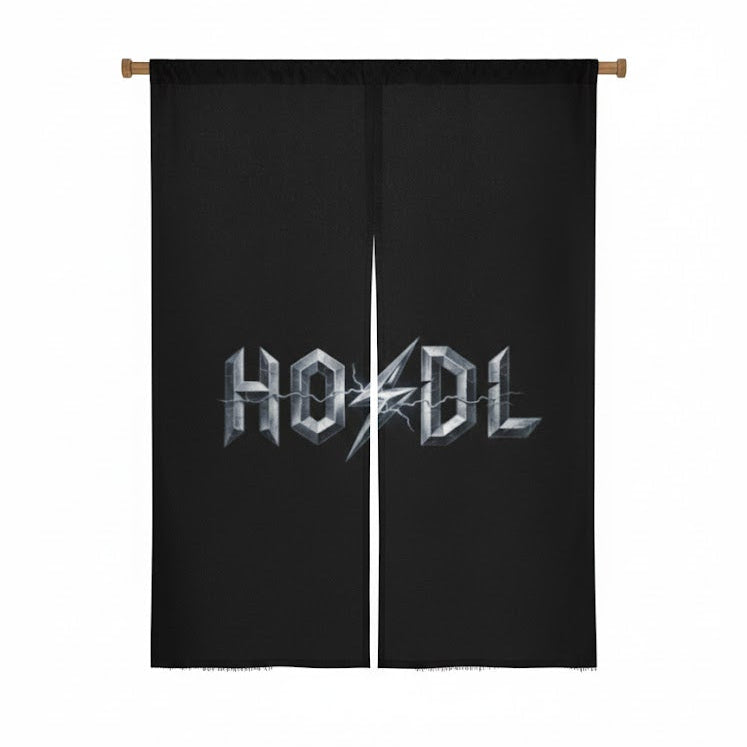 Crypto Logo Door Curtain HODL Style