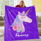 Personalized Magical Unicorn Fleece Blanket 12