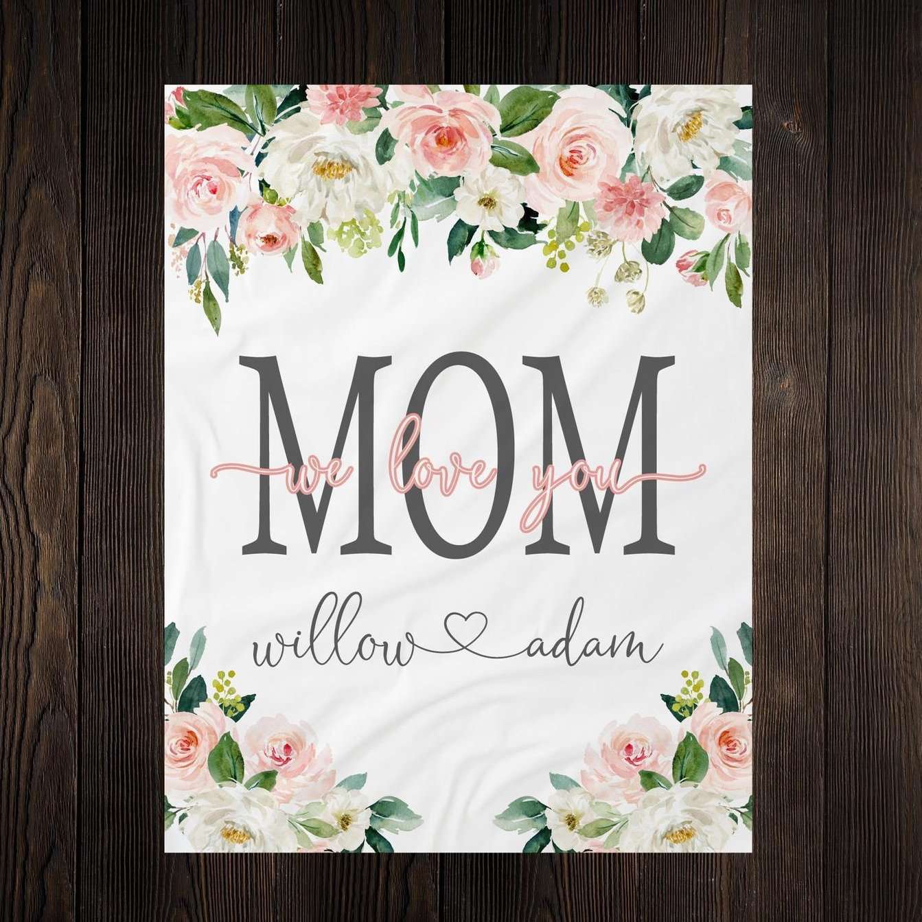 Personalized  Flora Mom/Nana/Auntie We Love You Blanket｜11042212