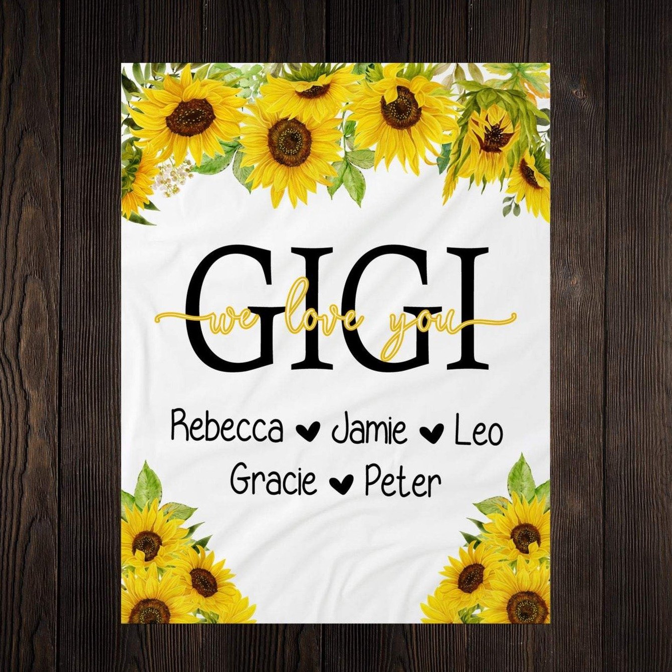 Personalized  Flora Mom/Nana/Auntie We Love You Blanket｜11042210