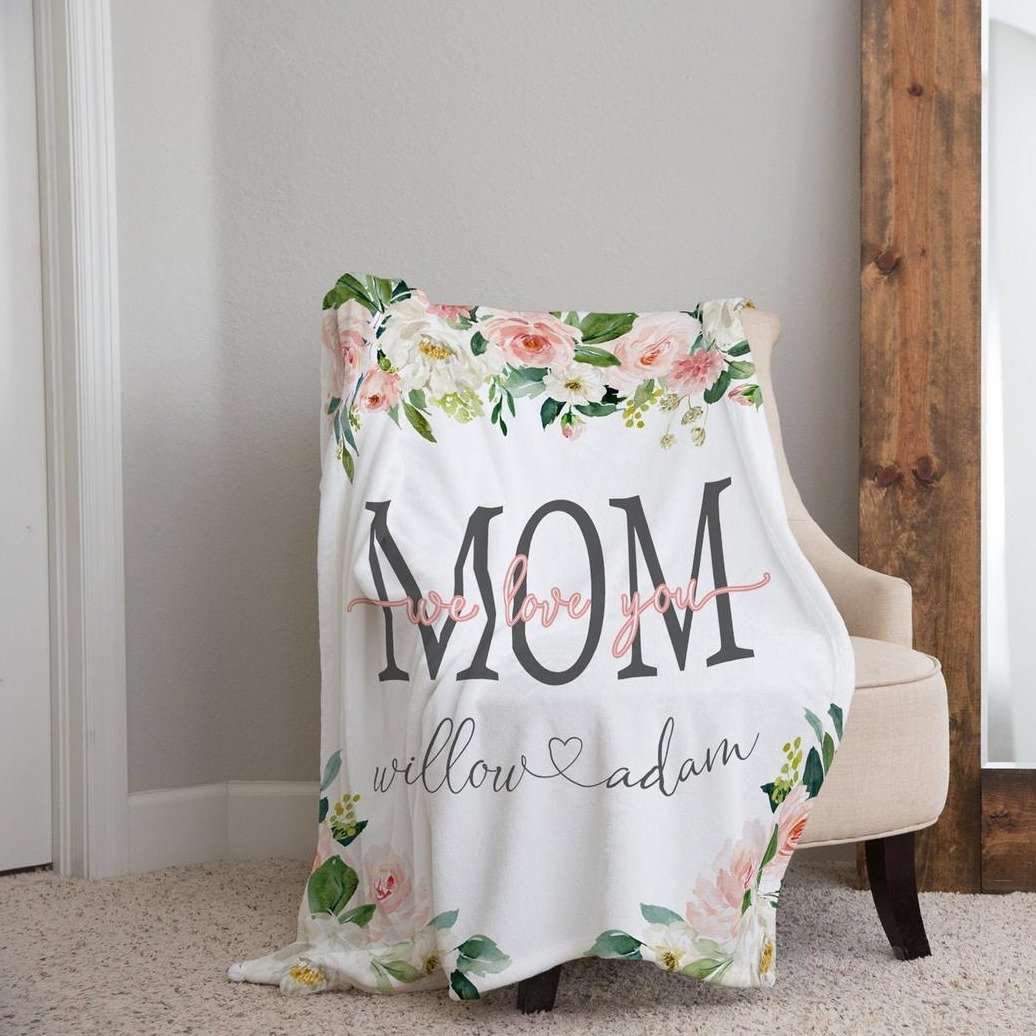 Personalized  Flora Mom/Nana/Auntie We Love You Blanket｜11042212