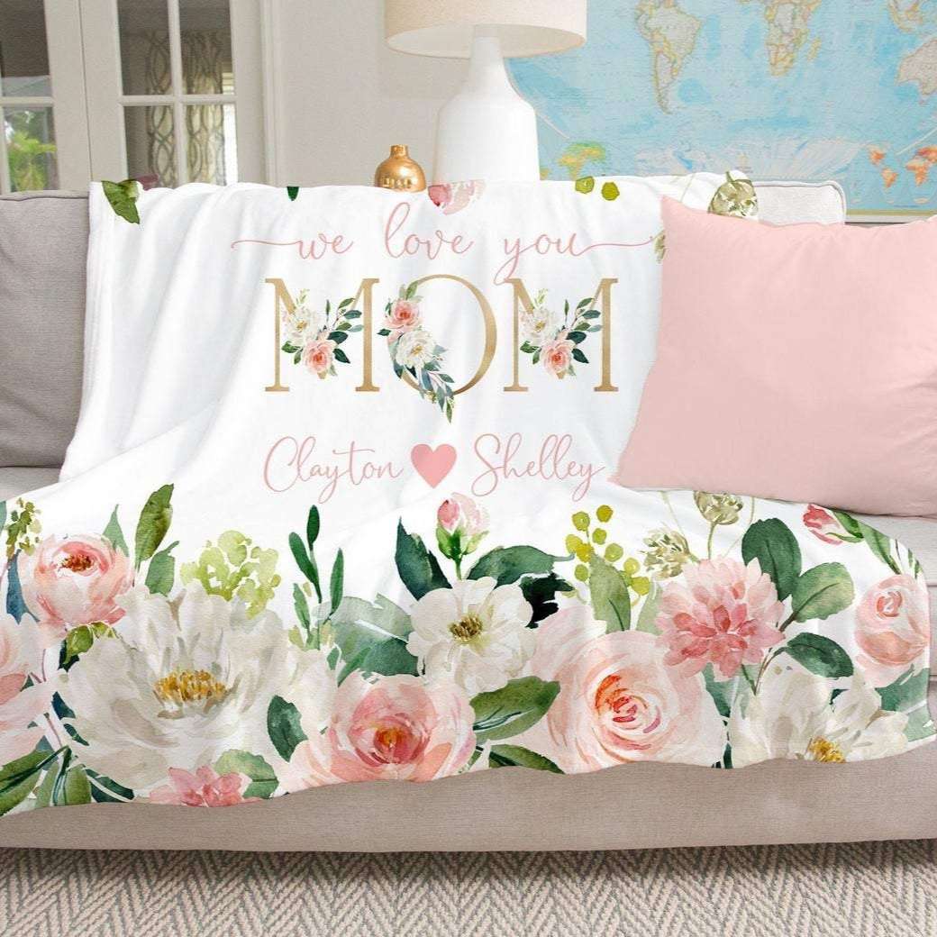 Personalized  Flora Mom/Nana/Auntie We Love You Blanket｜11042203