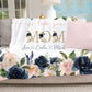 Personalized  Flora Mom/Nana/Auntie We Love You Blanket Blue Florals