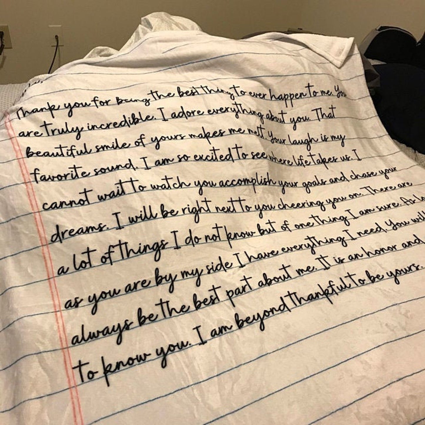 Personalized  Love Letter Mom/Nana/Auntie We Love You Blanket