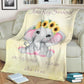 Custom Elephant Blankets With Baby's Birth Information 111701