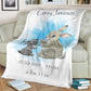 Custom Rabbit Blankets With Baby's Birth Information 111704