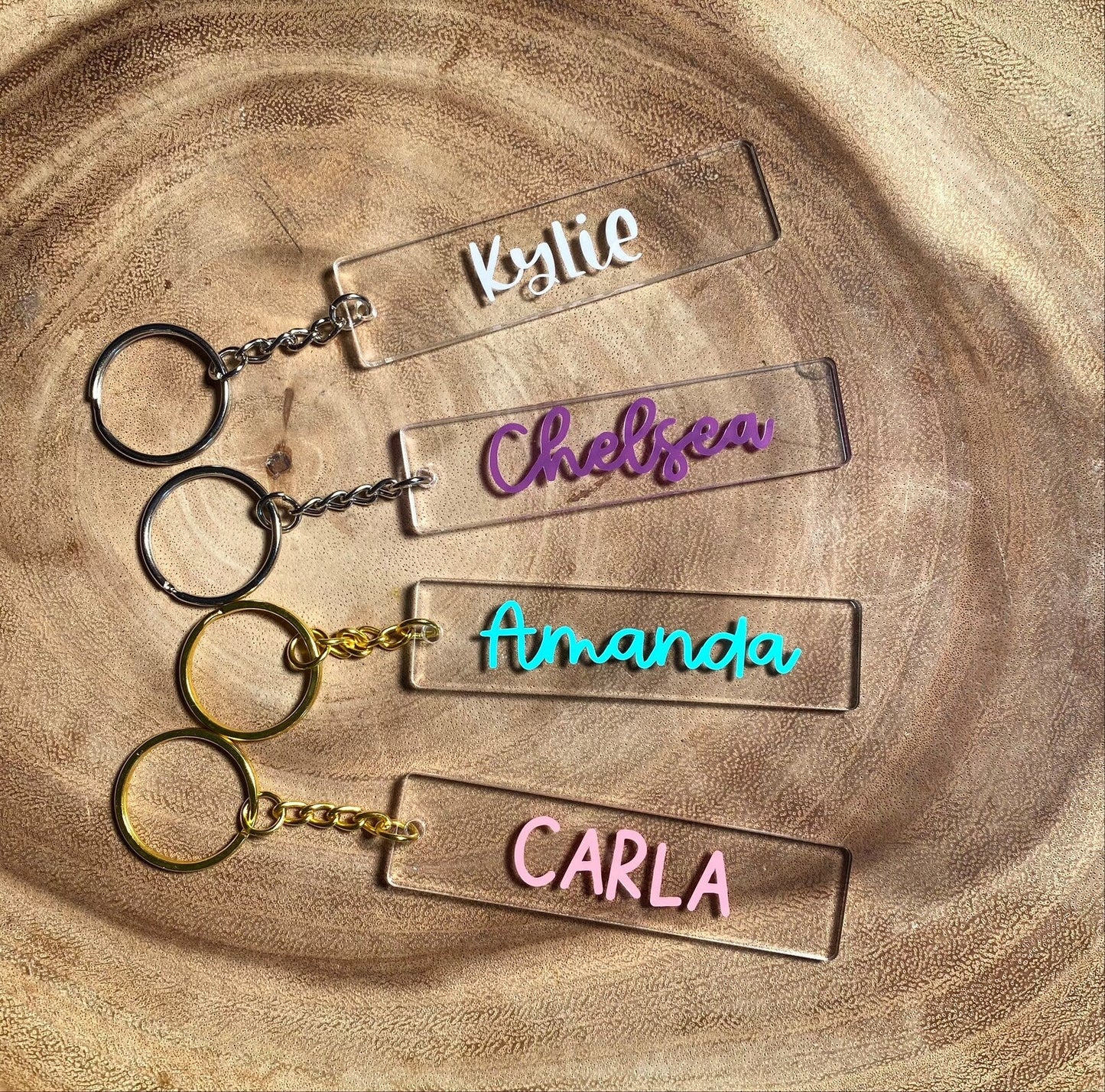 Personalized Acrylic Name Keychain