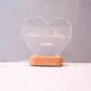 Custom Heart Wood With Date Night Light Couple Anniversary Gifts