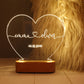 Custom Heart Wood With Date Night Light Couple Anniversary Gifts