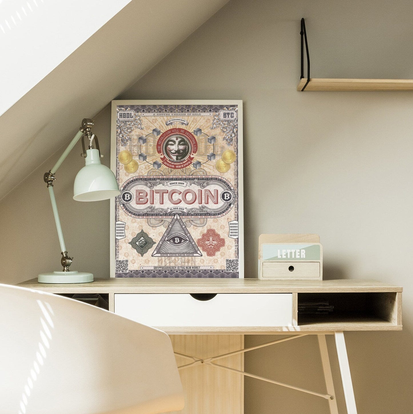Bitcoin Crypto HODL Poster