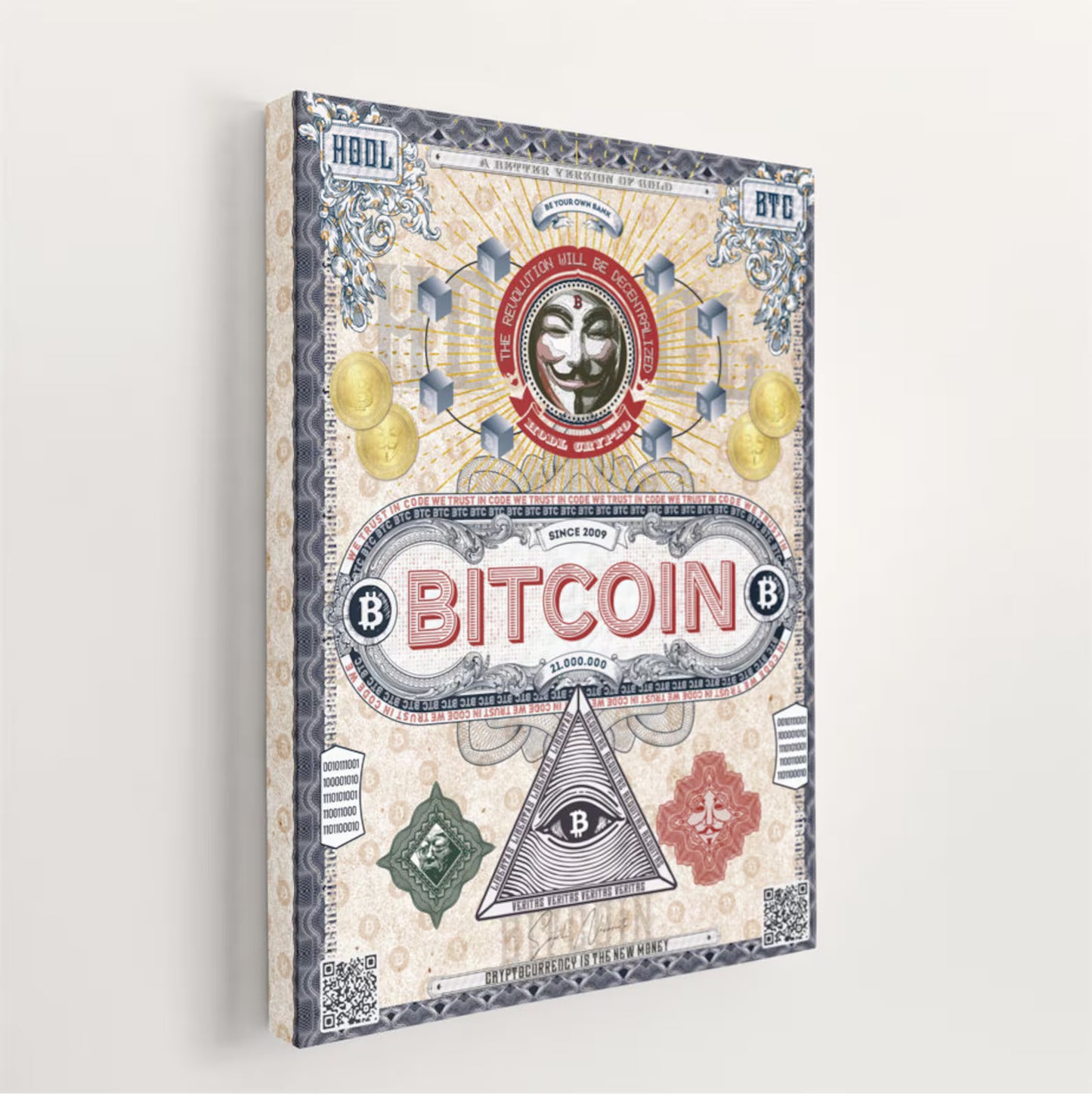 Bitcoin Crypto HODL Poster