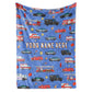 Personalized Minky Swaddle Blanket Name Police Car
