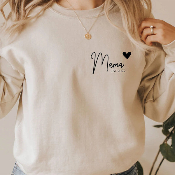 Personalized Mama Unisex Sweatshirt Est. Year