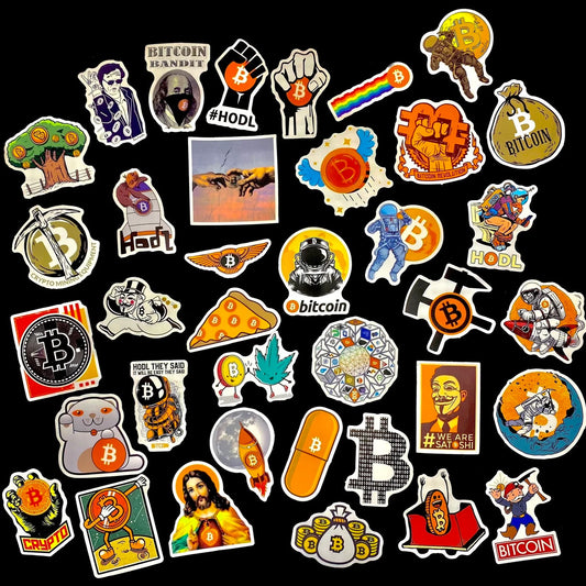 50 Piece Cryptocurrency & Bitcoin Stickers