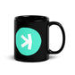 KASPA crypto Logo Bitcoin Mug Black