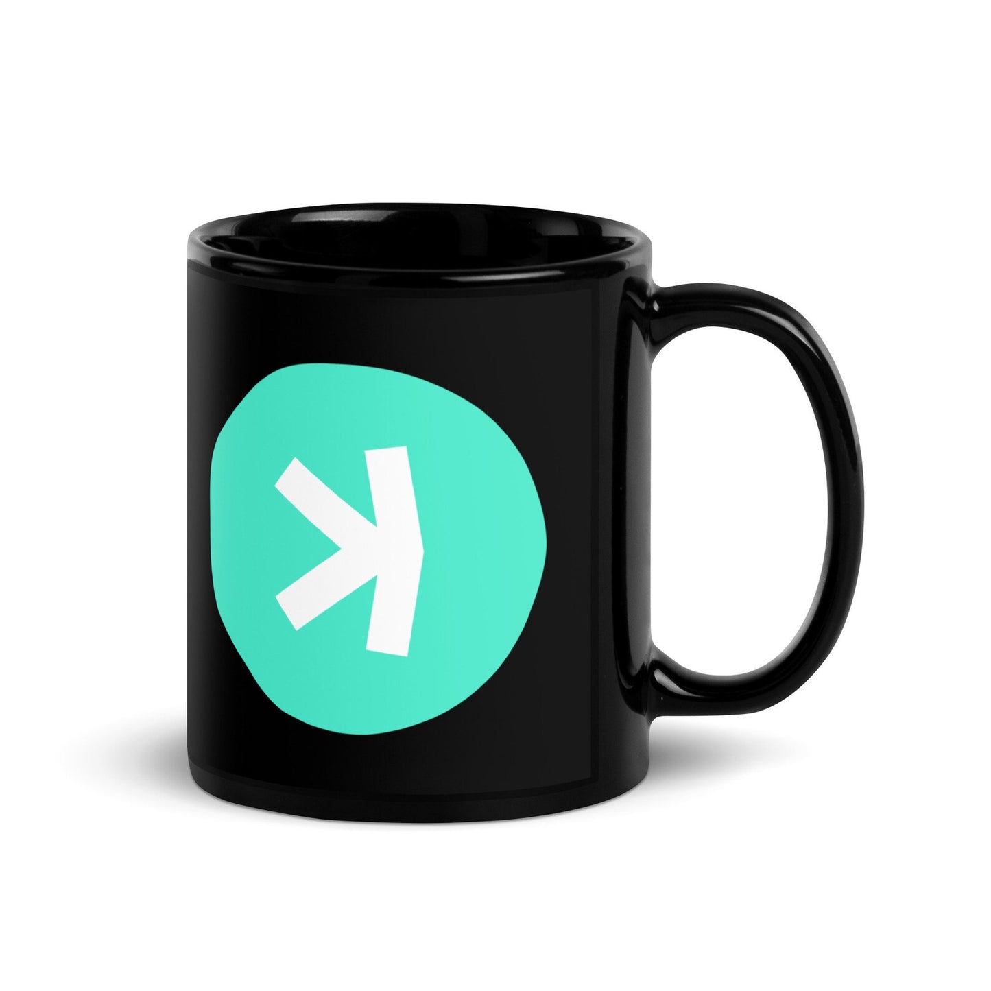 KASPA crypto Logo Bitcoin Mug Black