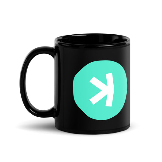 KASPA crypto Logo Bitcoin Mug Black