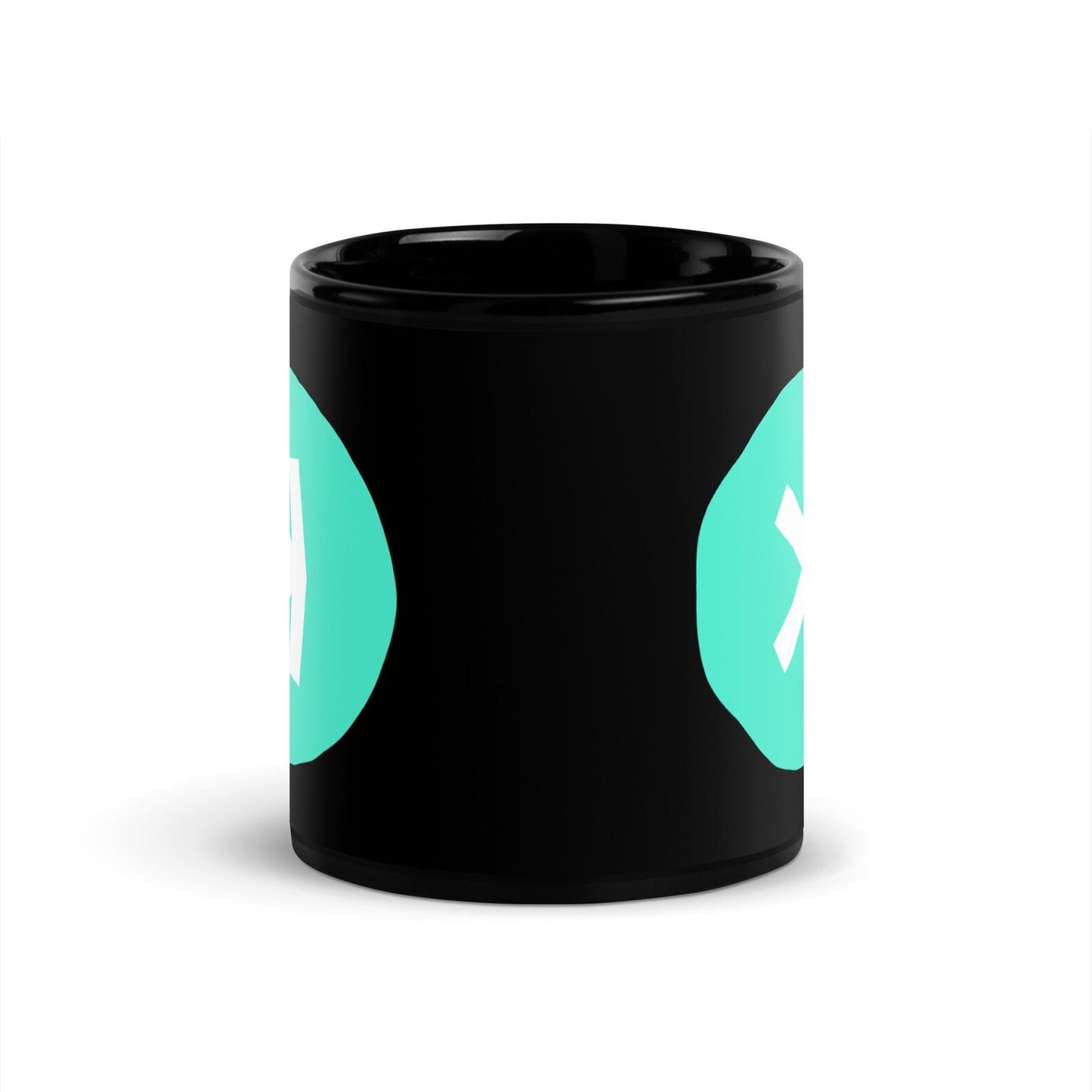 KASPA crypto Logo Bitcoin Mug Black