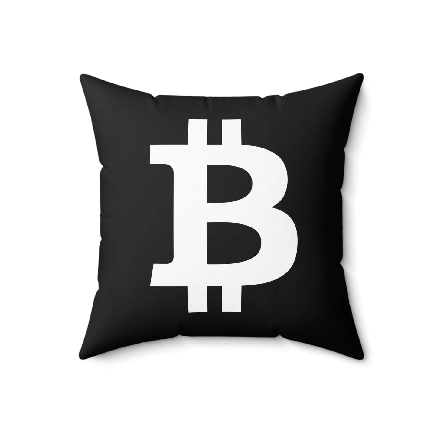 Bitcoin Pillow: Double-Sided Crypto Merch Black