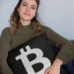 Bitcoin Pillow: Double-Sided Crypto Merch Black