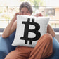 Bitcoin Pillow: Double-Sided Crypto Merch White