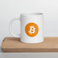 Bitcoin Logo - White glossy mug for Crypto Enthusiasts