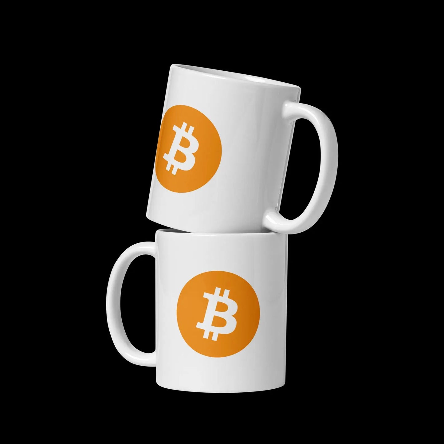 Bitcoin Logo - White glossy mug for Crypto Enthusiasts