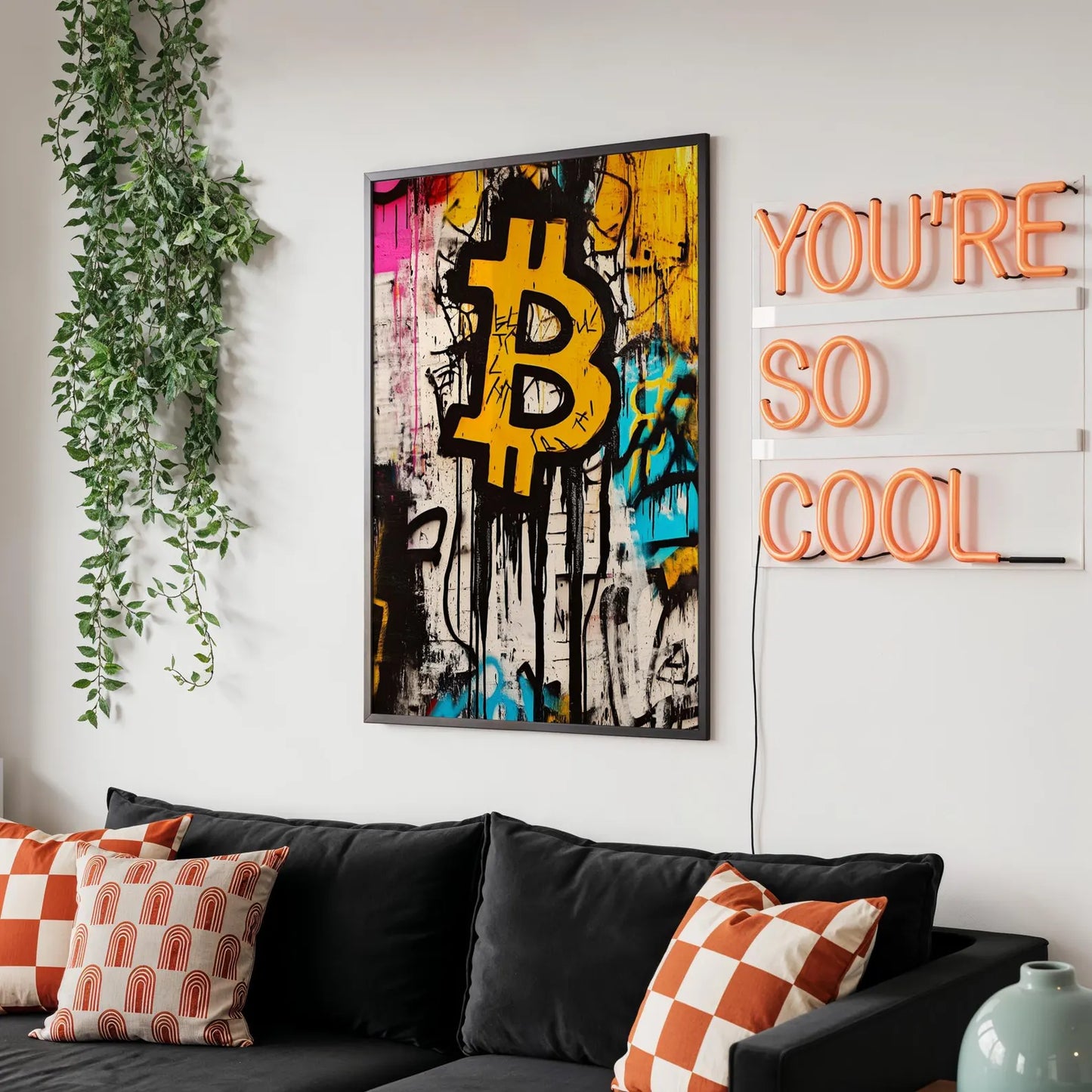 Bitcoin Graffiti Poster