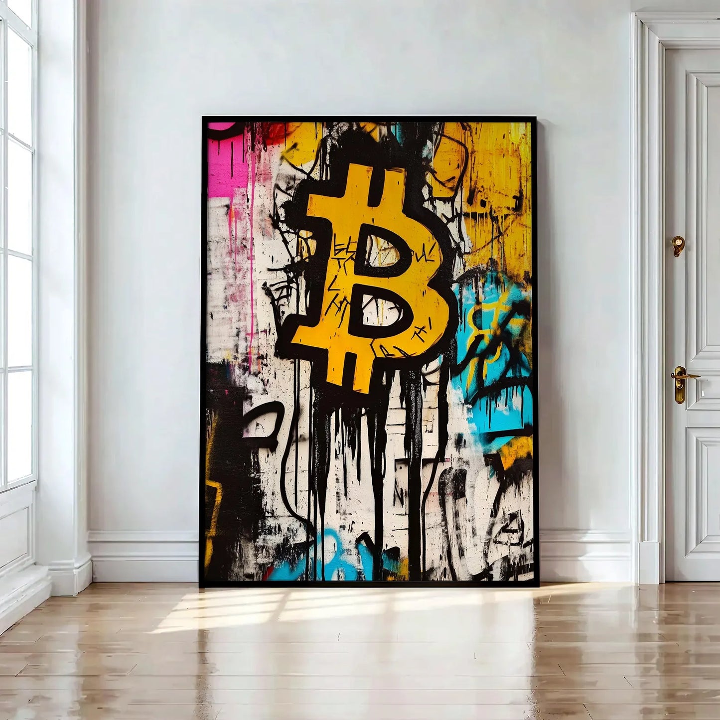 Bitcoin Graffiti Poster