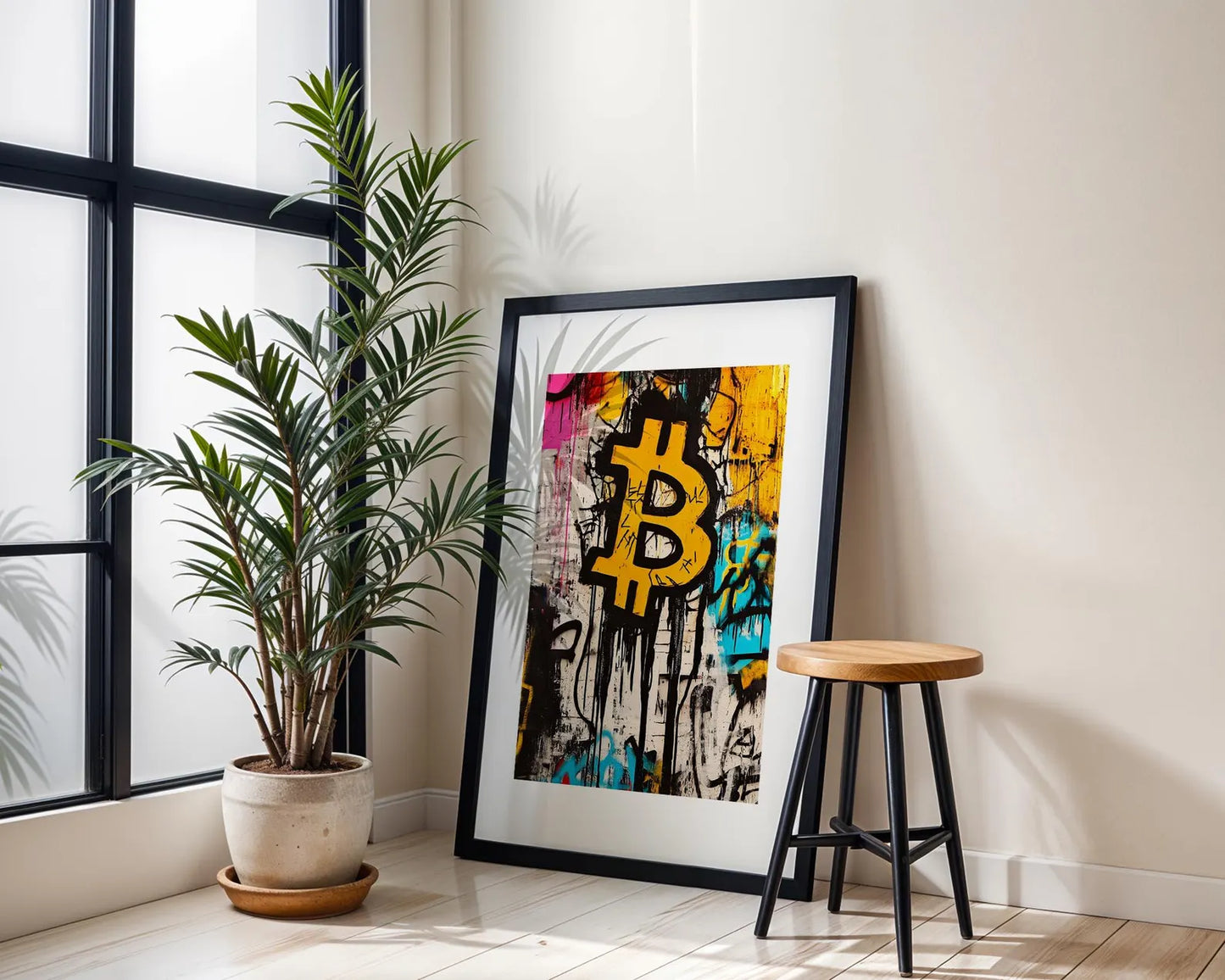 Bitcoin Graffiti Poster