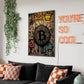 Bitcoin With Crown Graffiti Poster