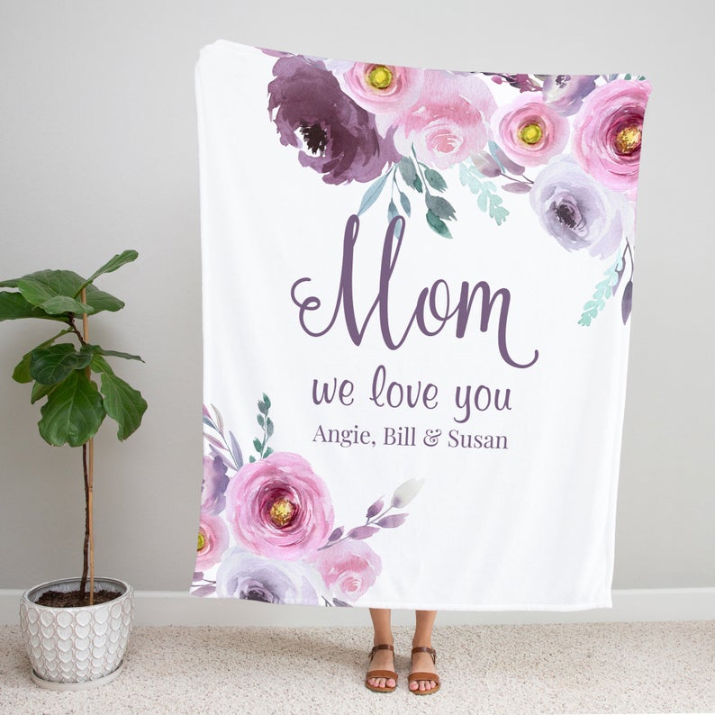 Personalized  Flora Mom/Nana/Auntie We Love You Blanket｜11042230