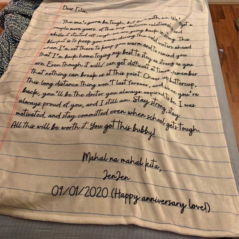 Personalized  Love Letter Mom/Nana/Auntie We Love You Blanket