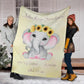 Custom Elephant Blankets With Baby's Birth Information 111701