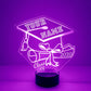 Personalized 7/16 Color Changing Graduation Night Light
