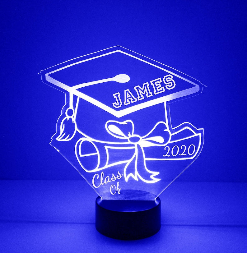 Personalized 7/16 Color Changing Graduation Night Light